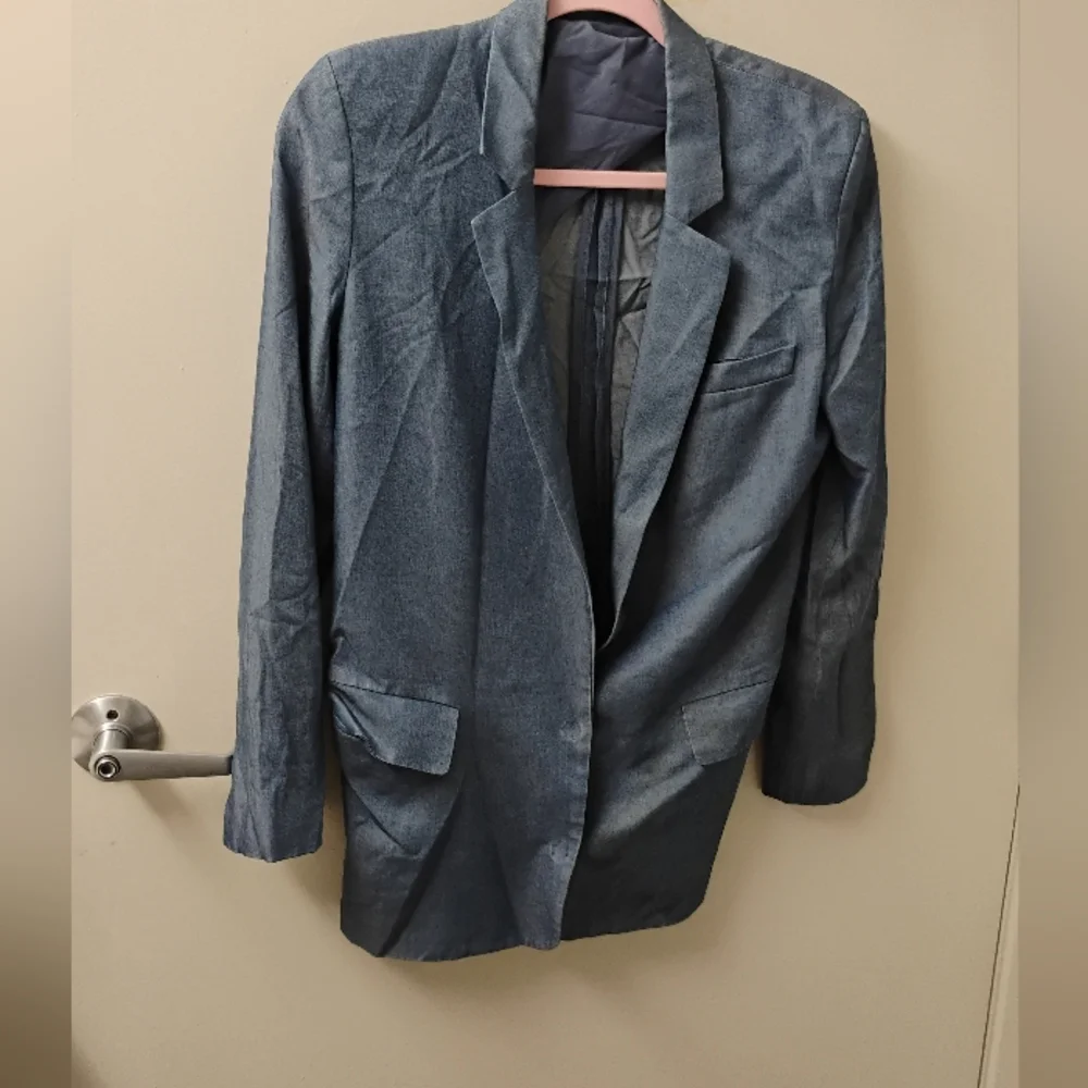 Acne Mens Blake Denim Blazer Suit Jacket Sz 38